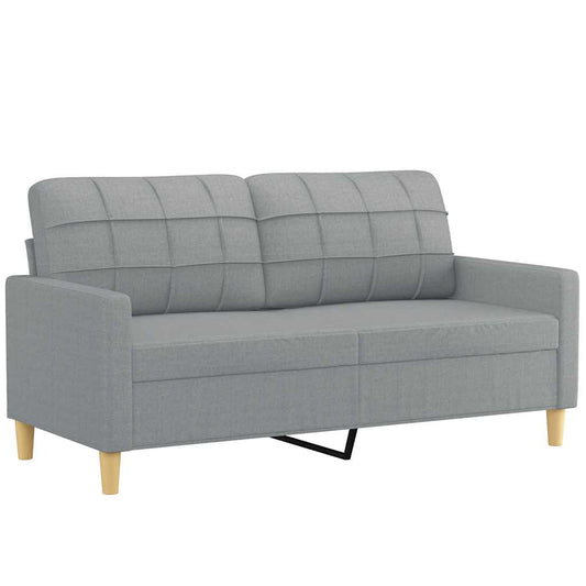 2-seater Sofa Light grey Fabric (100% polyester), Metal, Textilene