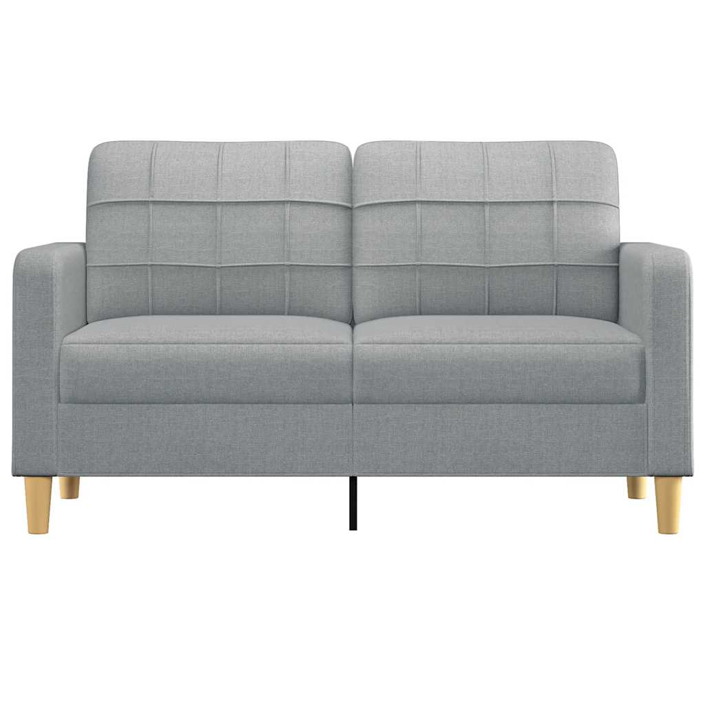2-seater Sofa Light grey Fabric (100% polyester), Metal, Textilene