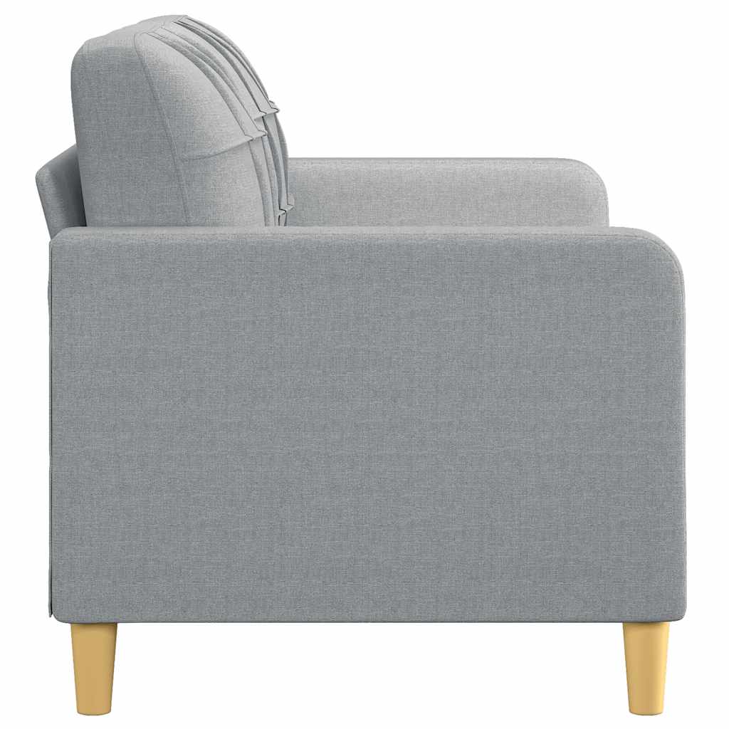 2-seater Sofa Light grey Fabric (100% polyester), Metal, Textilene