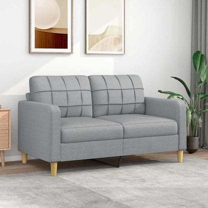 2-seater Sofa Light grey Fabric (100% polyester), Metal, Textilene