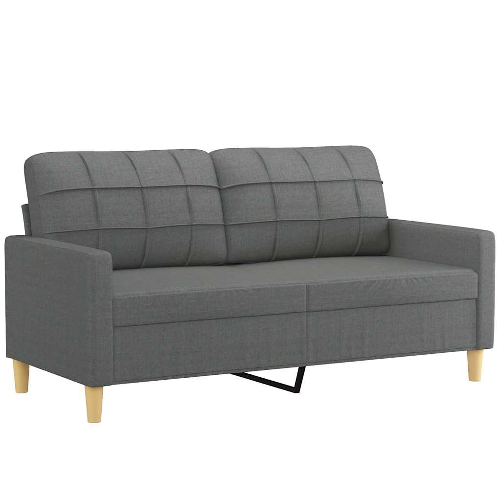 2-seater Sofa Dark Grey Polyester 55.1 in Seat width Durable