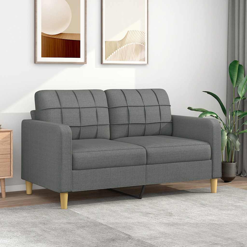 2-seater Sofa Dark Grey Polyester 55.1 in Seat width Durable