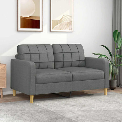 2-seater Sofa Dark Grey Polyester 55.1 in Seat width Durable