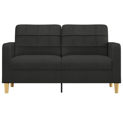 2-seater Sofa Black 100% polyester, foam filling, metal frame