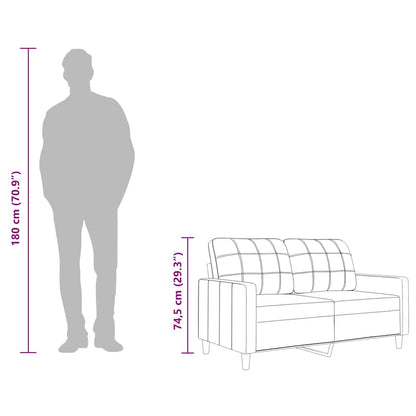 2-seater Sofa Black 100% polyester, foam filling, metal frame