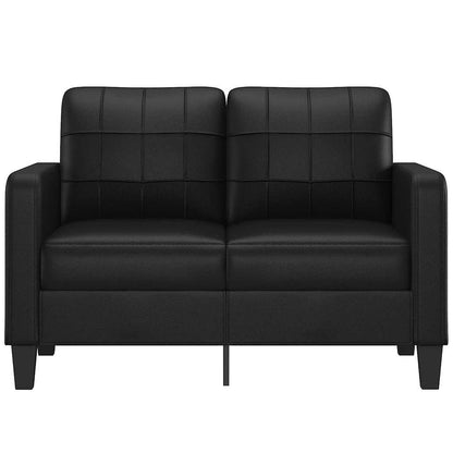 2-seater Sofa Black Faux leather, metal, textilene 2-seater