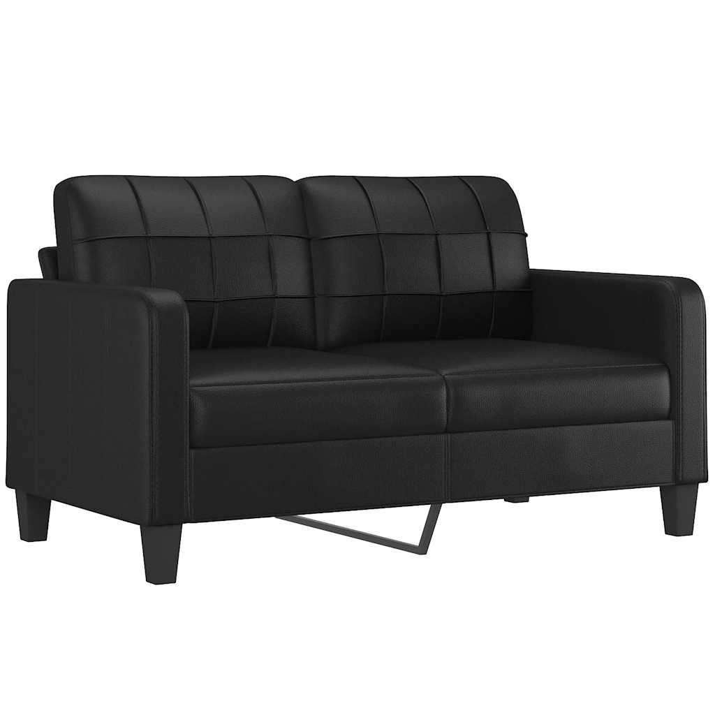 2-seater Sofa Black Faux leather, metal, foam 2-seater Durable