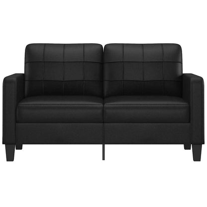 2-seater Sofa Black Faux leather, metal, foam 2-seater Durable