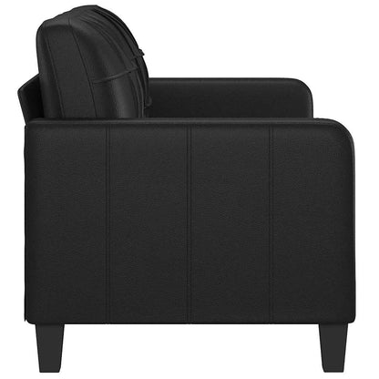 2-seater Sofa Black Faux leather, metal, foam 2-seater Durable