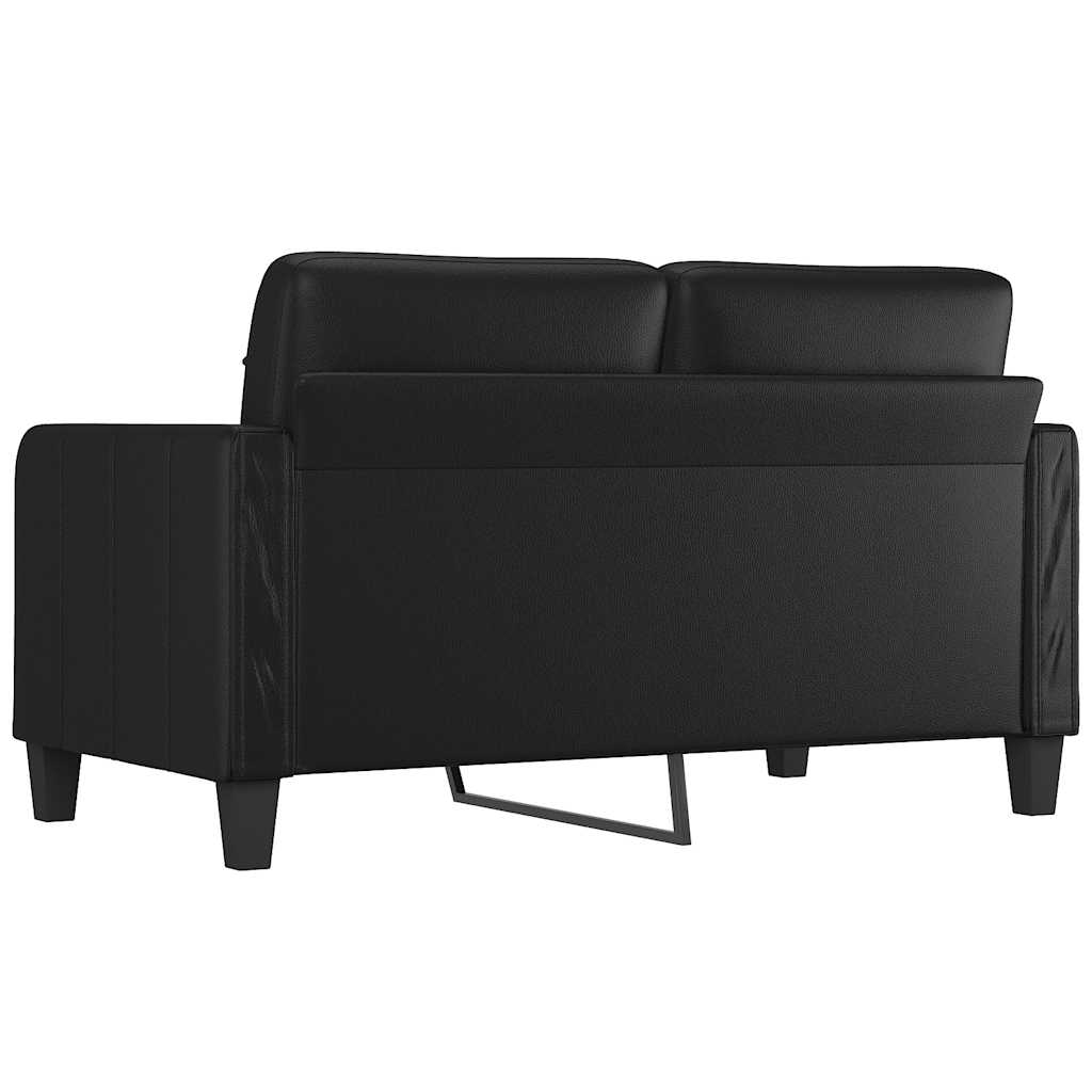 2-seater Sofa Black Faux leather, metal, foam 2-seater Durable