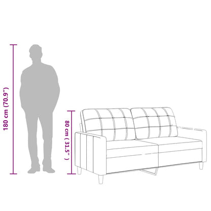 2-seater Sofa Black Faux leather, metal, foam 2-seater Durable