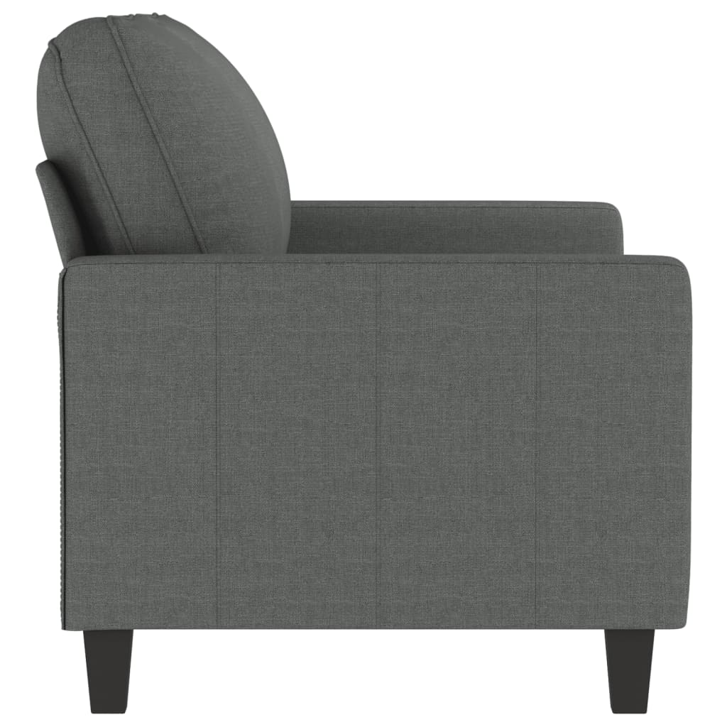 2-seater Sofa Dark gray Fabric (100% polyester), metal, textilene