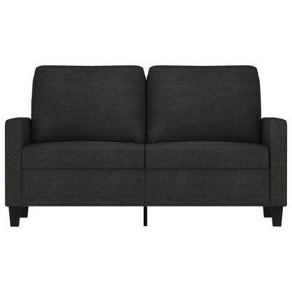 2-seater Sofa Black Fabric (100% polyester), metal frame, textilene
