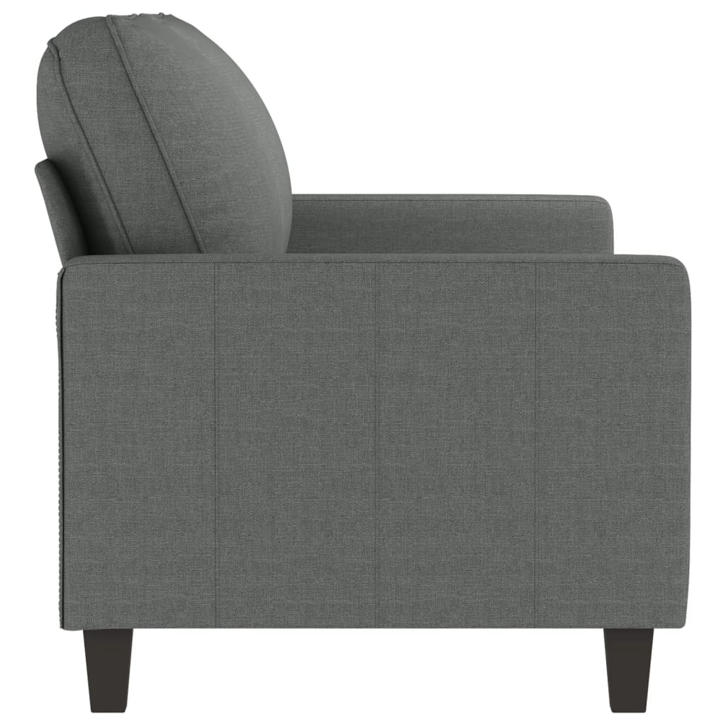 2-seater Sofa Dark grey Fabric (100% polyester), metal, textilene