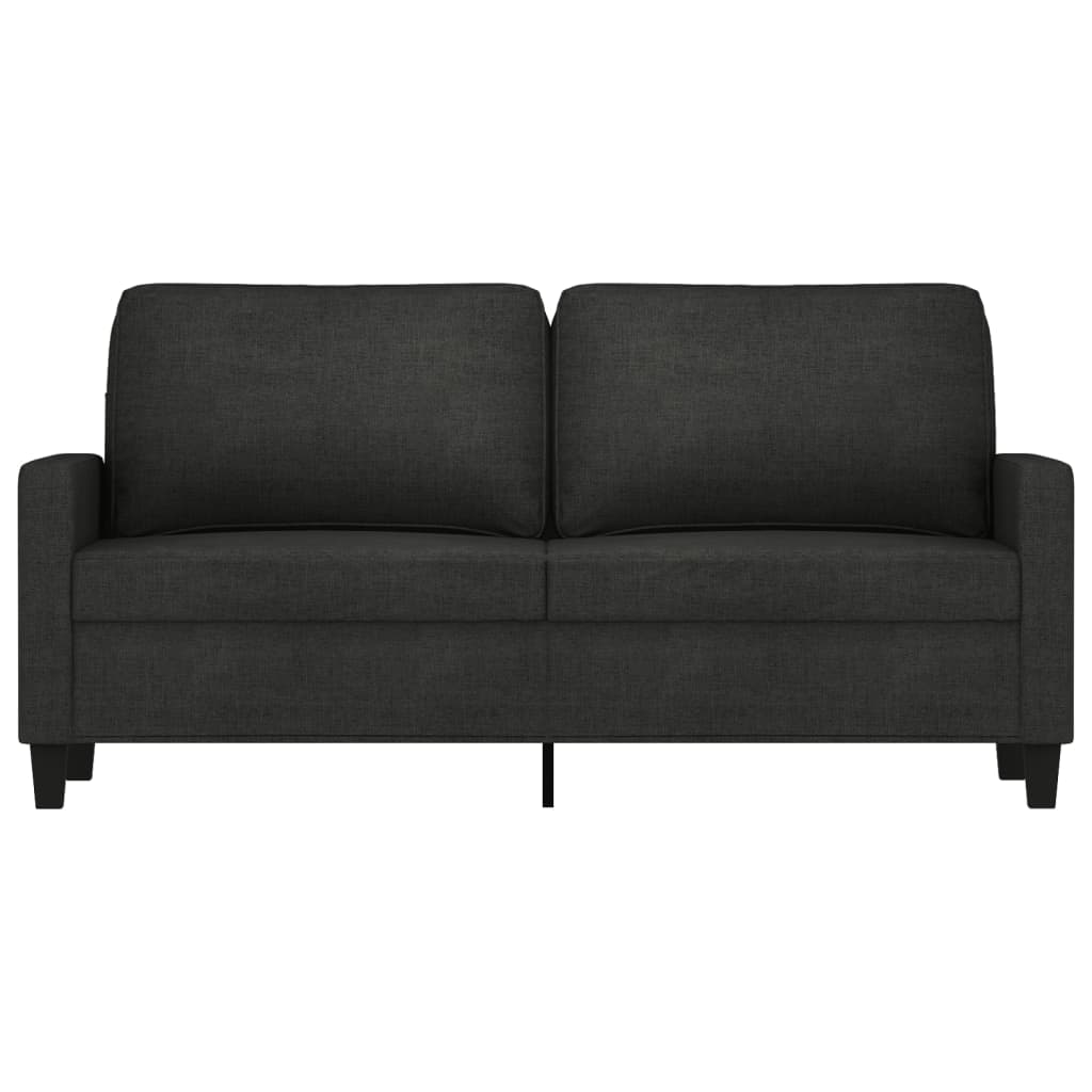 2-seater Sofa Black Fabric (100% polyester), metal, textilene