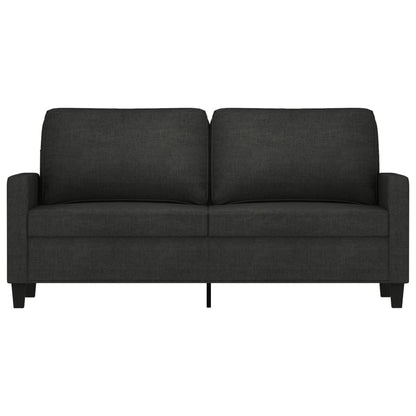 2-seater Sofa Black Fabric (100% polyester), metal, textilene