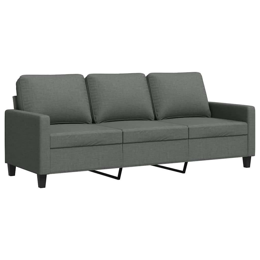3-Seater Sofa Dark Gray 70.9" Fabric