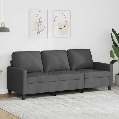 3-Seater Sofa Dark Gray 70.9" Fabric