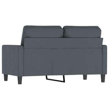 2-seater Sofa Dark grey Velvet (100% polyester), metal, textilene