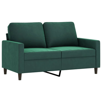 2-seater Sofa Dark green Velvet (100% polyester), metal, textilene