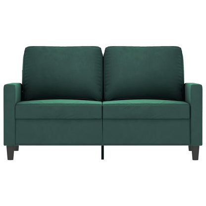 2-seater Sofa Dark green Velvet (100% polyester), metal, textilene