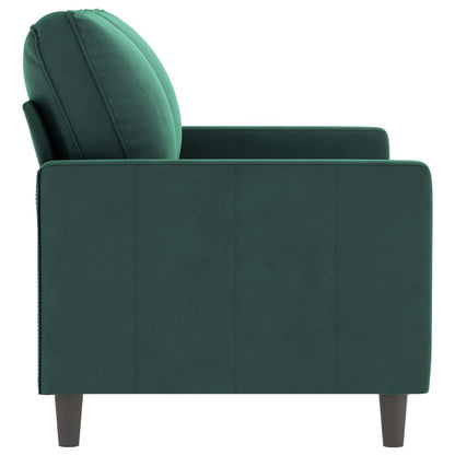 2-seater Sofa Dark green Velvet (100% polyester), metal, textilene