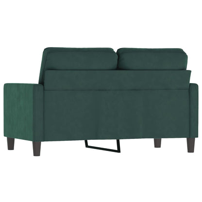 2-seater Sofa Dark green Velvet (100% polyester), metal, textilene