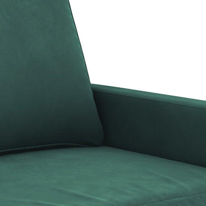 2-seater Sofa Dark green Velvet (100% polyester), metal, textilene