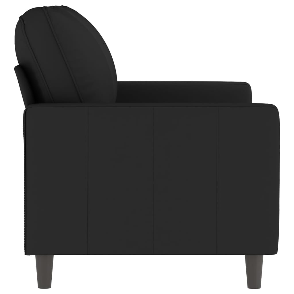 2-seater Sofa Black Velvet, metal, foam 2-Seater Modern