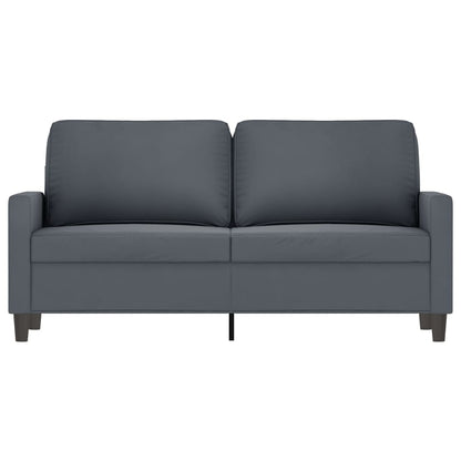 2-seater Sofa Dark grey Velvet (100% polyester), metal, textilene