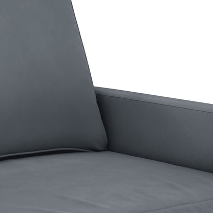 2-seater Sofa Dark grey Velvet (100% polyester), metal, textilene