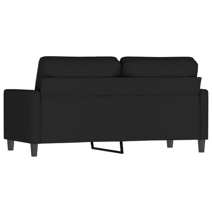 2-seater Sofa Black Velvet (100% polyester), metal, foam