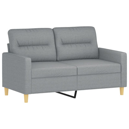 2-seater Sofa Light Grey Fabric (100% polyester), metal, textilene