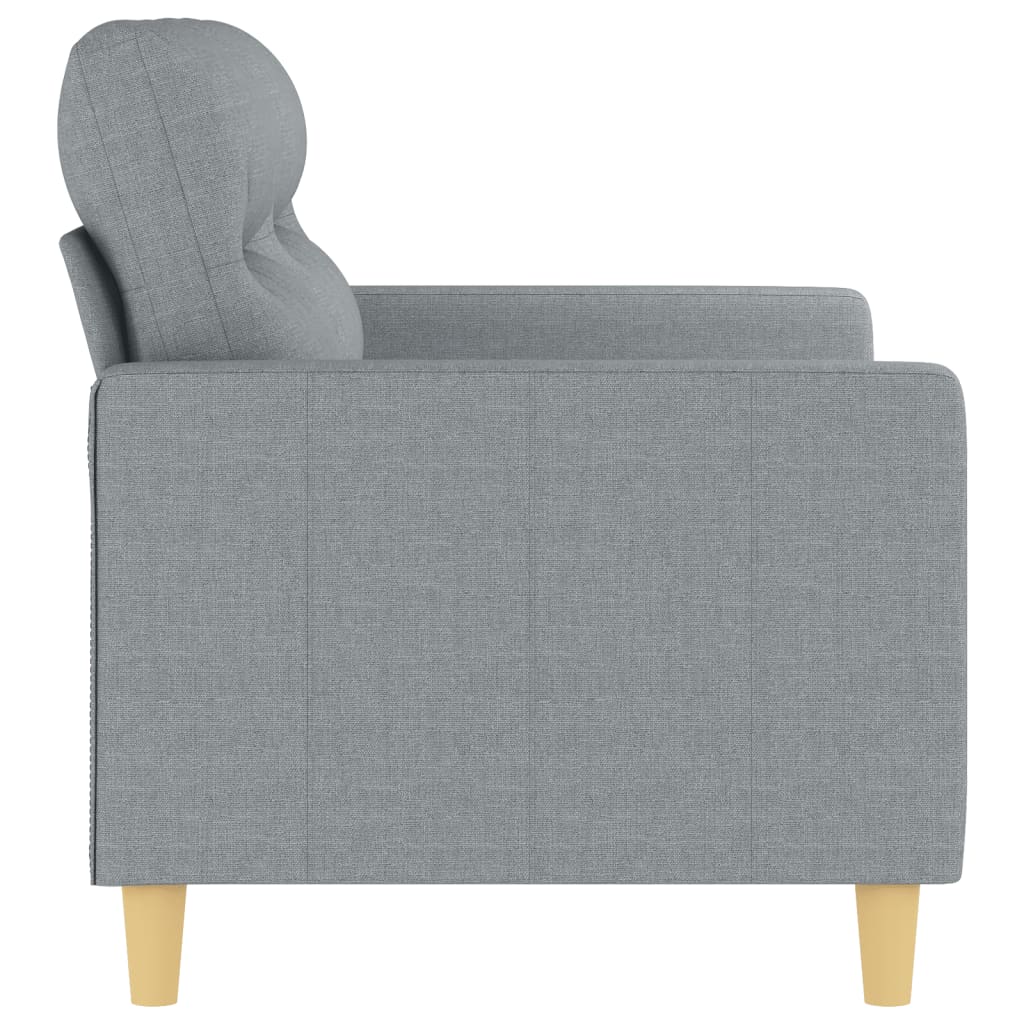 2-seater Sofa Light Grey Fabric (100% polyester), metal, textilene