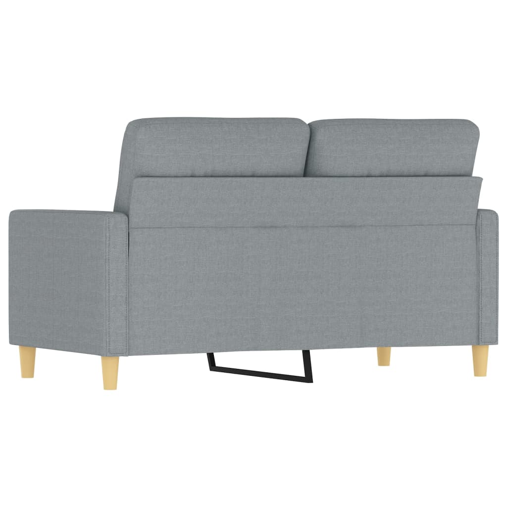 2-seater Sofa Light Grey Fabric (100% polyester), metal, textilene