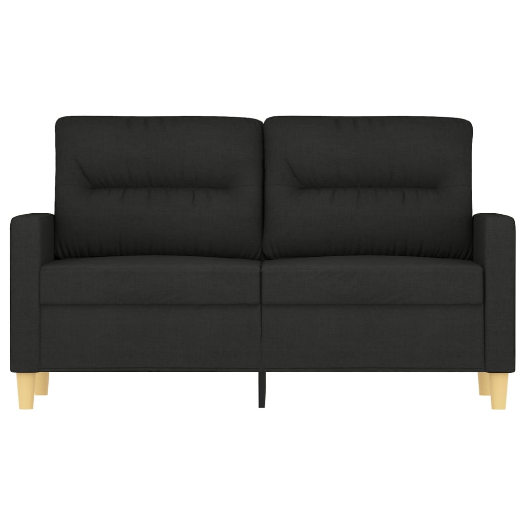 2-seater Sofa Black Fabric (100% polyester), metal, textilene