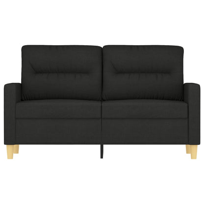 2-seater Sofa Black Fabric (100% polyester), metal, textilene