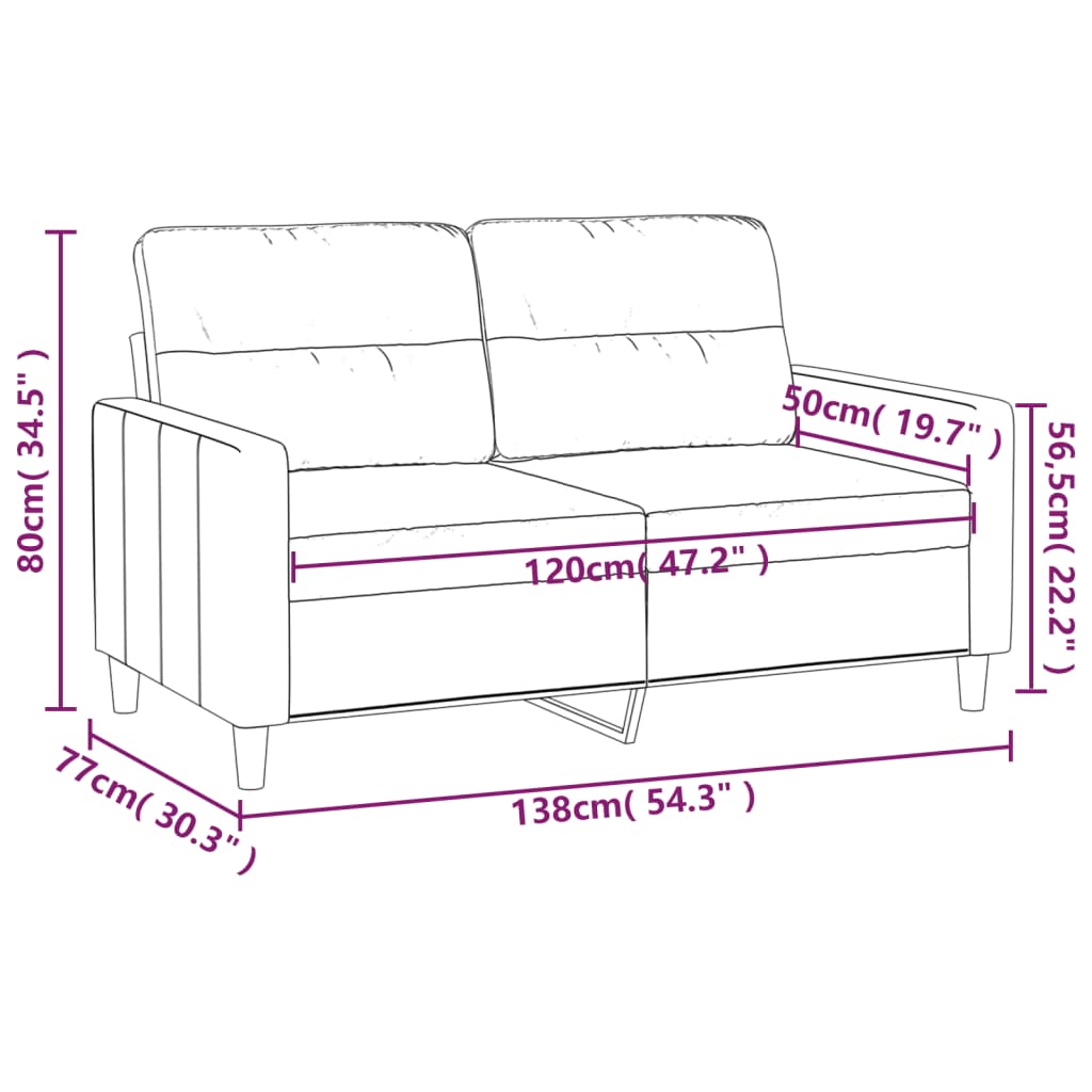 2-seater Sofa Black Fabric (100% polyester), metal, textilene