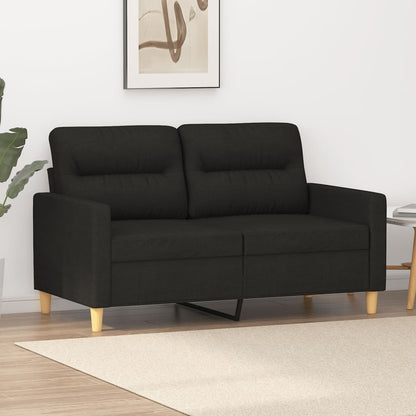 2-seater Sofa Black Fabric (100% polyester), metal, textilene