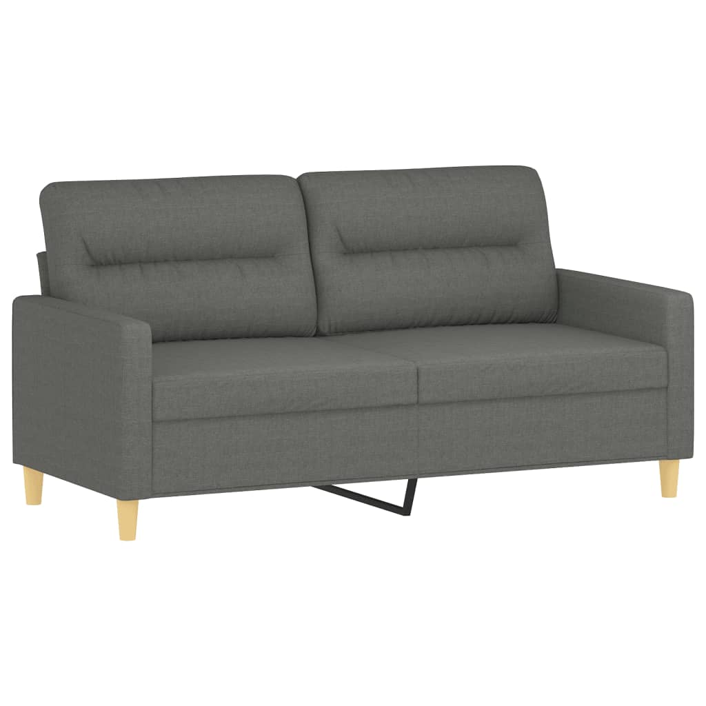 2-Seater Sofa Dark Grey Fabric (100% polyester), metal, textilene