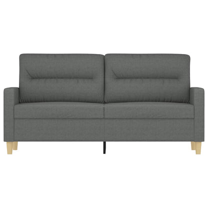 2-Seater Sofa Dark Grey Fabric (100% polyester), metal, textilene