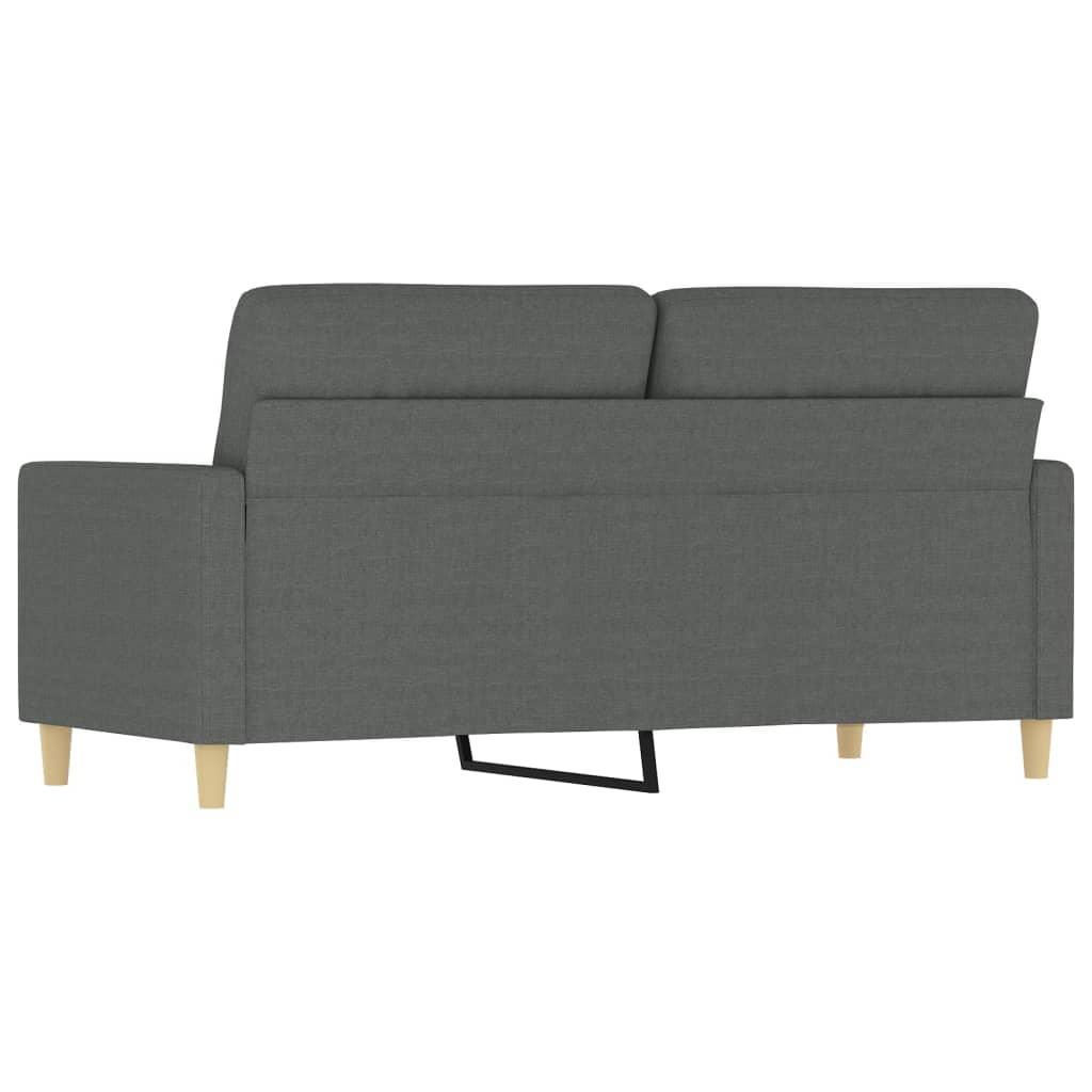 2-Seater Sofa Dark Grey Fabric (100% polyester), metal, textilene