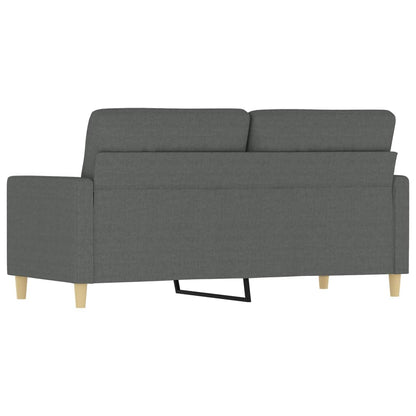 2-Seater Sofa Dark Grey Fabric (100% polyester), metal, textilene