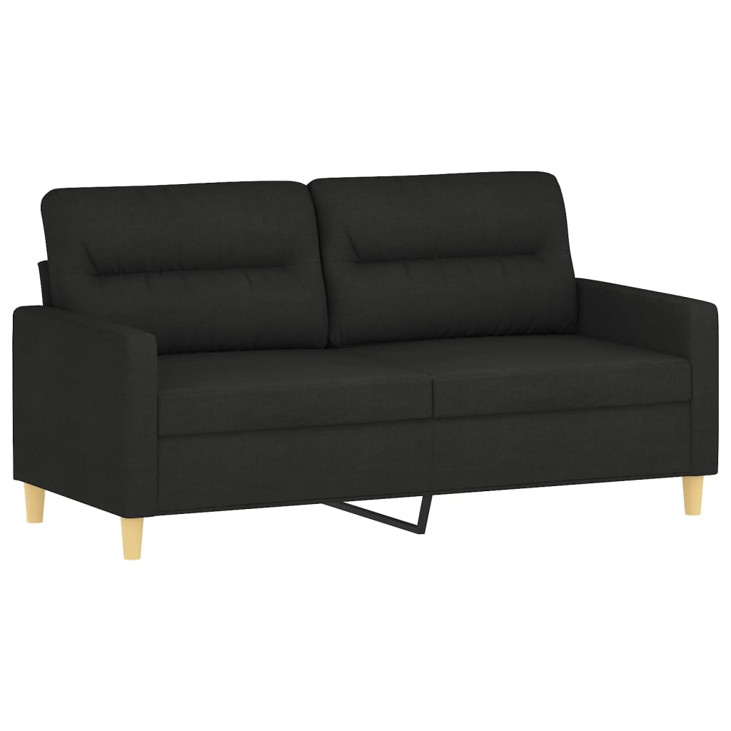 2-seater Sofa Black Polyester, Metal, Textilene 2-seater