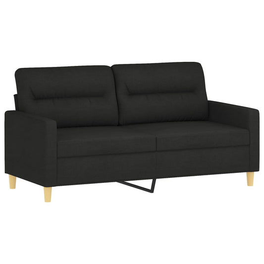 2-seater Sofa Black Polyester, Metal, Textilene 2-seater