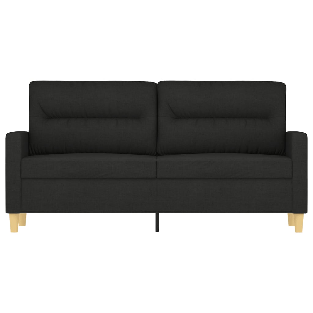 2-seater Sofa Black Polyester, Metal, Textilene 2-seater
