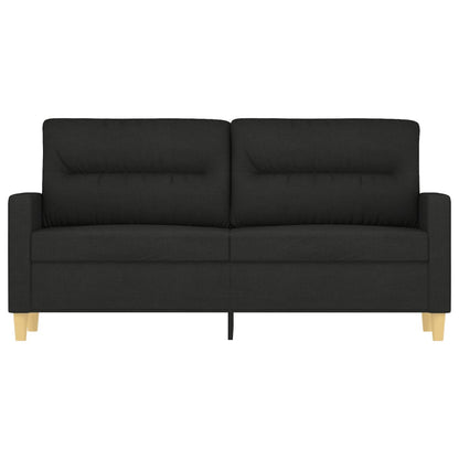 2-seater Sofa Black Polyester, Metal, Textilene 2-seater