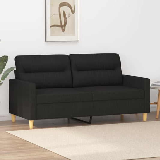 2-seater Sofa Black Polyester, Metal, Textilene 2-seater