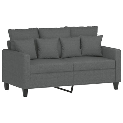 2-seater Sofa Dark Grey Fabric (100% polyester), metal, textilene