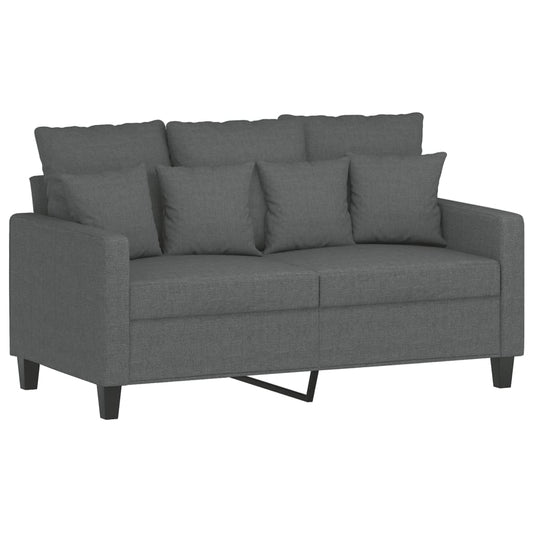2-seater Sofa Dark Grey Fabric (100% polyester), metal, textilene